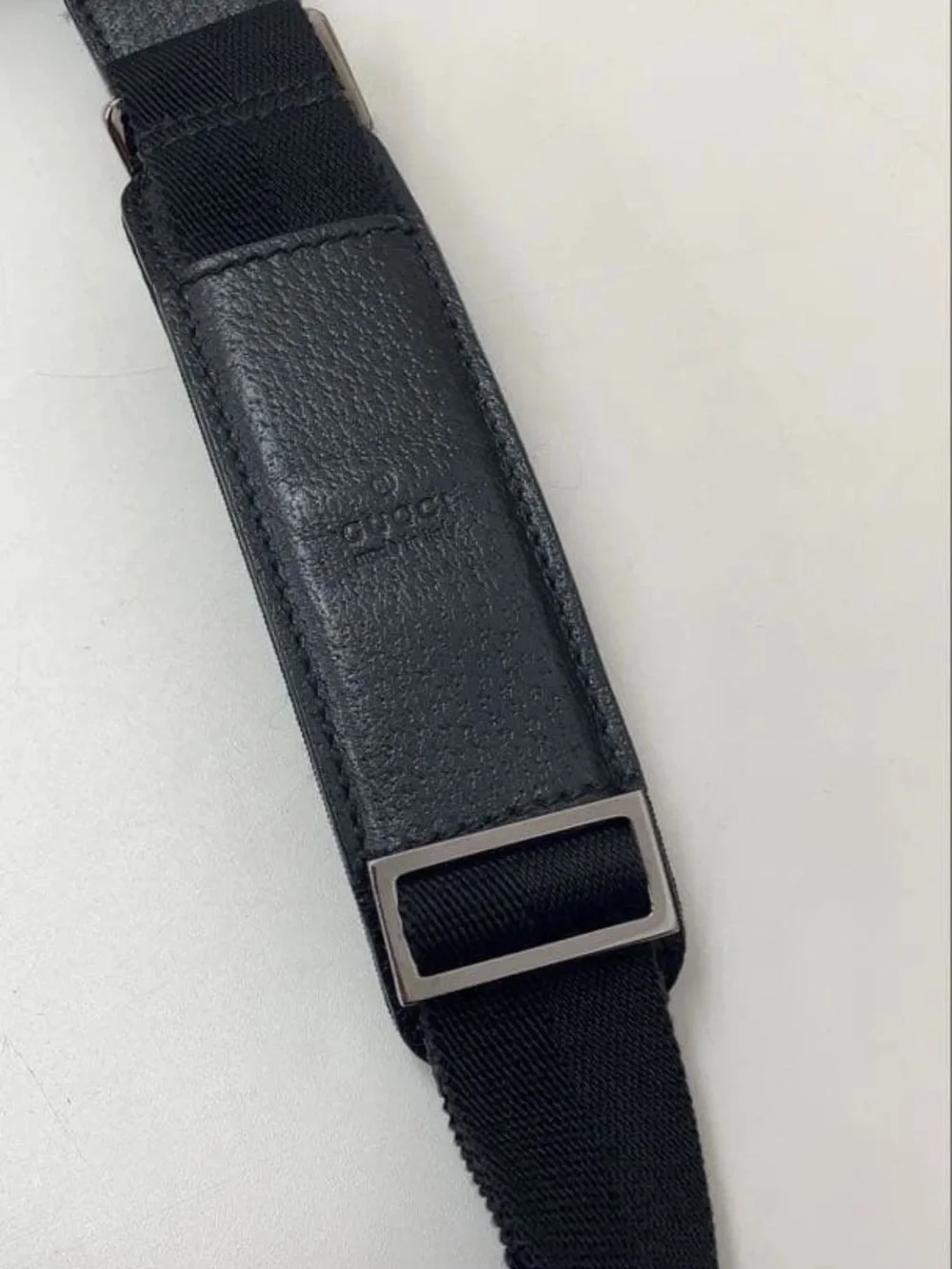 Gucci Black GG Canvas Messenger Shoulder Bag